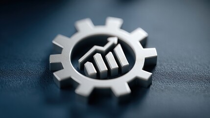 Close-up view of a large metal gear wheel representing mechanical engineering and optimization in industrial applications