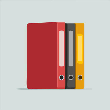 A_Simple_flat_2D_icon_of_a_binder_isolated_on_a_white_simple illustration with EPS format design, simple flat 2D icon, minimalist design, clipart