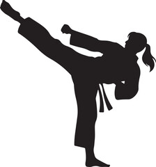 Karate fighter woman