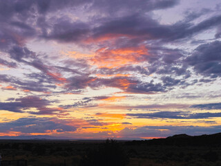 sunset in the mountains 