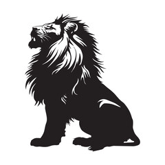 vector illustration of a lion silhouette
