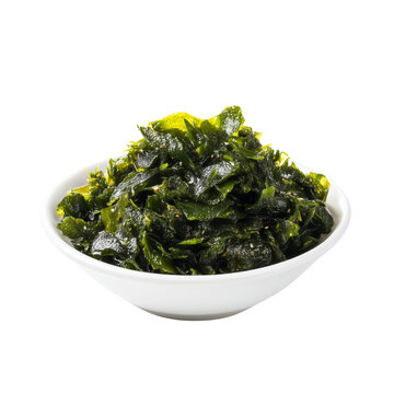 Limu poke with seaweed in a small bowl