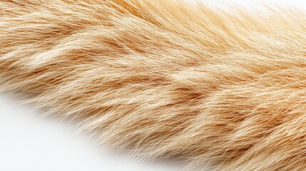 Fototapeta premium Close up view of ginger cat hair texture. Natural pattern background for animal fur or soft material concept
