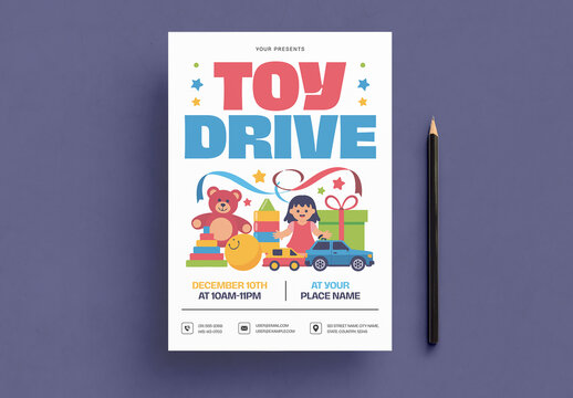 Toy Drive Poster Design Layout