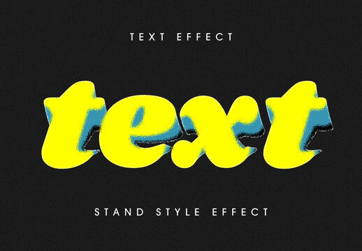 Stand Style Text Effect Design