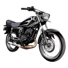 Obraz premium black motorbike cartoon image