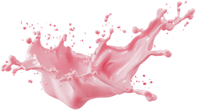 
Delicious pink cream and yogurt in a bowl isolated on clean white background perfect for dessert, dairy, and food photography visuals
