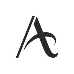 Elegant Modern Calligraphy Letter A Logo Vector Design