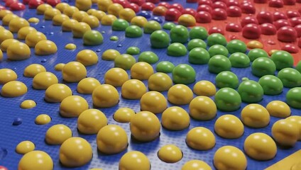 Colorful Braille Dots Texture Abstract Tactile Surface