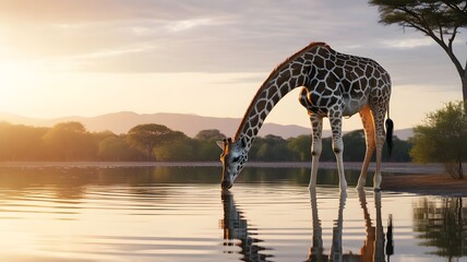 giraffe in the savannah