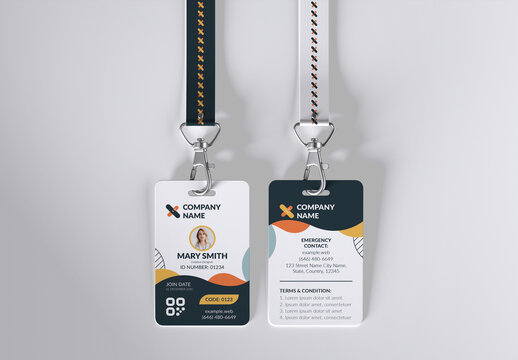 Corporate ID Card Template Layout