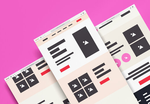 Website Wireframe Layout Design Template