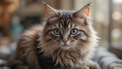 close up portrait of a cat