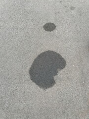 駐車場の濡れた部分