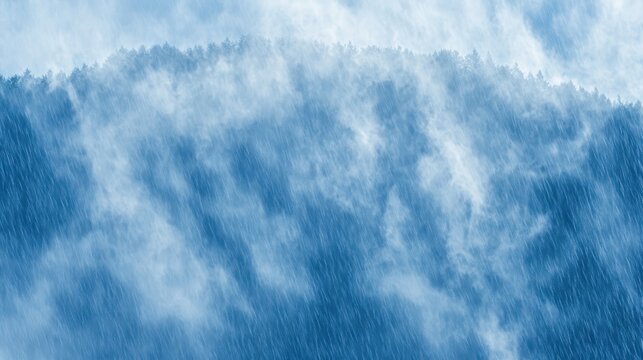 Sheets of Rain creating Blurry Impressionistic View