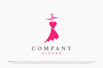 heart boutique and beauty fashion logo design