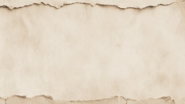 A textured, vintage paper background with a torn edge, perfect for use in invitations, stationery, or as a backdrop in creative projects, It conveys a classic, rustic aesthetic,