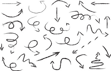 Collection of Hand Drawn Grunge Arrows and Symbols
