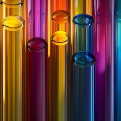 Christmas shiny background with lights and stripes and copy space in rainbow colors
