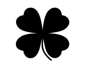 Set of four leaf clovers, the lucky Irish shamrock symbol, isolated vector illustration for St Patrick's Day celebration