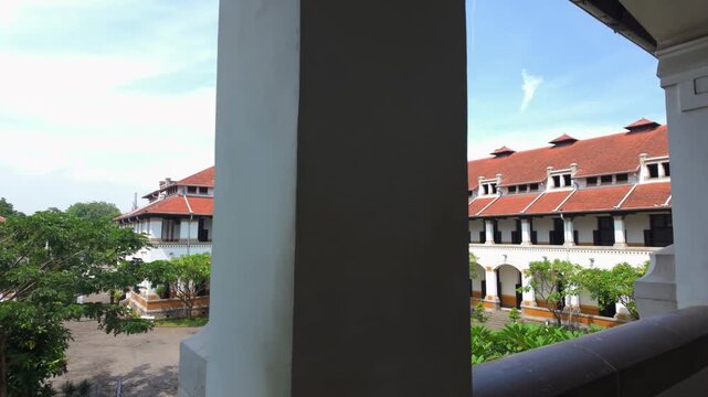 the cinematic of Lawang Sewu, an iconic building in the city of Semarang