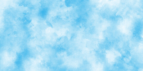 Abstract watercolor hand painted blue, Creative and painted cloudy sky blue watercolor background, Abstract light blue watercolor for background, blue watercolor background. 