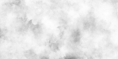 Silver ink and watercolor textures on white paper background. Abstract grunge grey shades watercolor background, elegant solid plain white background with faint marbled sponge.