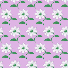 seamless floral pattern vector texture spring nature flowers summer leaf design