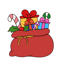  Santa sack full of Christmas gifts