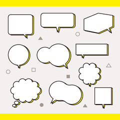 シンプル吹き出し素材セット