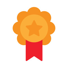 Golden Star Award Achievement Badge Icon for Excellence and Recognition