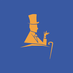 illustration of a man walking with a suitcase