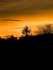 sunset in the mountains