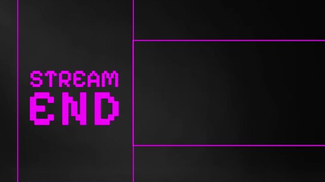 stream end text animation 4k video for end of the streaming