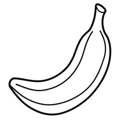 vector illustration of banana on white background
