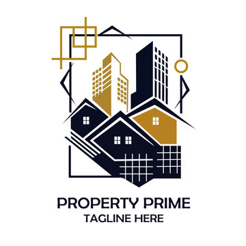 Property Prime &ndash; Real Estate & Construction Logo Design