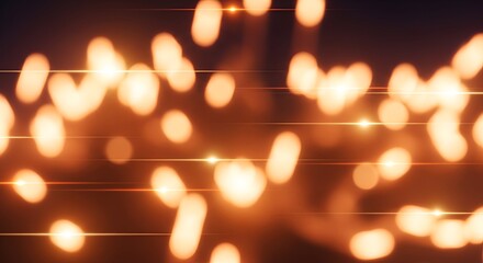 Abstract background featuring blurred golden lights with horizontal streaks of light