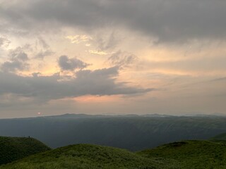 熊本は阿蘇山、その周辺の風景