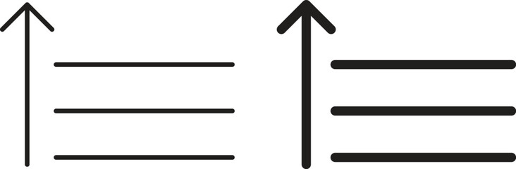 Sort amount up icons for use web design,logo.Symbol illustration.