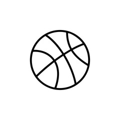 Simple Line Drawing of a Basketball for Sports and Recreation.