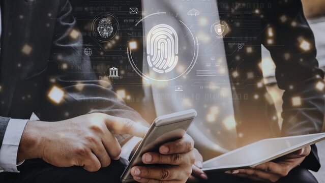 Biometric fingerprint identification and cybersecurity system ensuring secure access, identity verification, cloud data protection, and digital safety Marrow