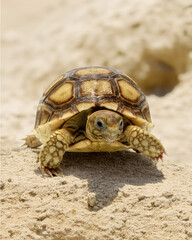 The Sulcata Tortoise or the African Spurred Tortoise (Centrochelys sulcata), is the third-largest...