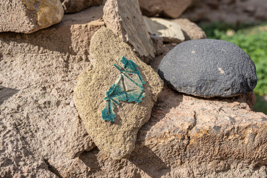 The walls and bricks in the excavation site in the Ancient City of Uruk, Iraq