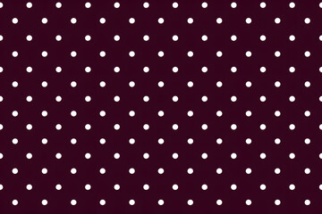 Seamless Dark Maroon Polka Dot Pattern Background