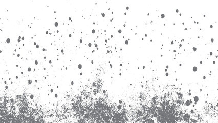 Old grunge background with black dots and splashes for textured abstract design. Dotted grunge texture with black splashes and marks on white for artistic overlay effects. 