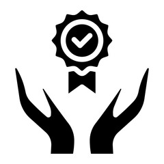 Check, review, approve, checkmark, enchmarking Process, Optimal Performance, Quality Assurance, Effective Strategies icon glyph style vector illustration	
