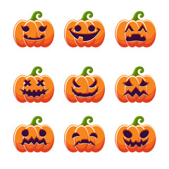 Flat Color Pumpkin Icons