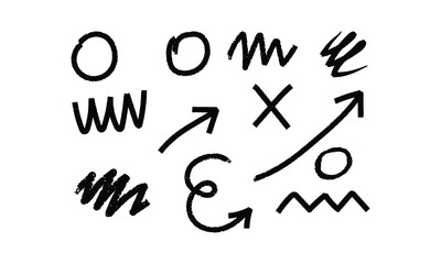 Hand drawn doodle elements on white background