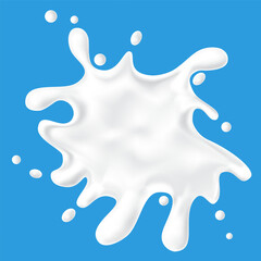 Milk splashes with droplets background vector illustration