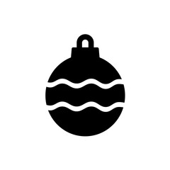 A decorative Christmas ornament icon with wavy patterns, representing festive celebration, cheerful decoration, holiday spirit, and joyful winter styling for seasonal graphics and design themes.